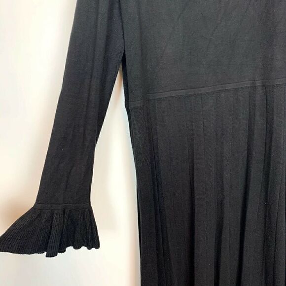 Boden Lavinia Knit Midi Ruffle Dress Black Size 18 - Picture 3 of 5